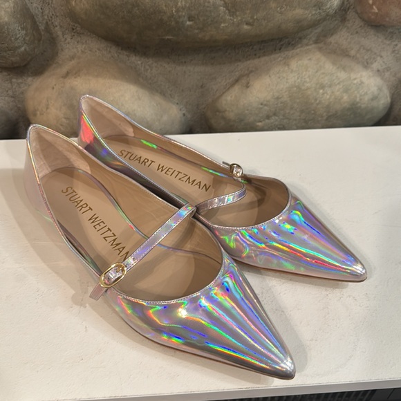 Stuart Weitzman Emilia Mary Jane ballet pumps Iridescent patent leather - Picture 8 of 10